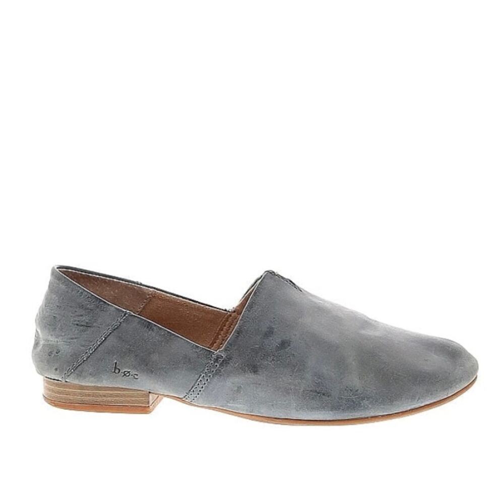 BOC 'Suree' Women's 7 Blue Leather Slip On Comfort Loafer Flat Shoe